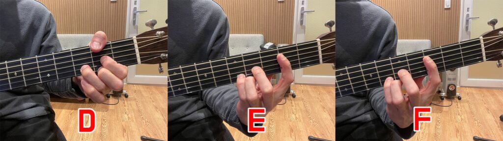 4번 줄 근음 고음역대 텐션 코드 활용을 위한 D 시스템