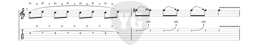멜로디 테크닉 모음 (H, P, 밴딩, 비브라토) 이미지