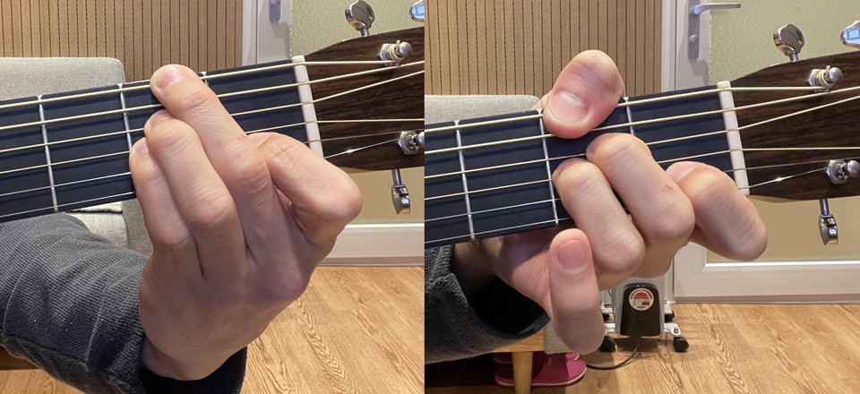 F#m7b5 코드 폼 이미지